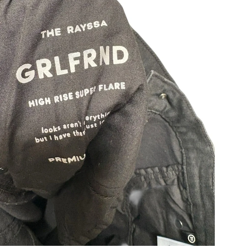 NEW GRLFRND Rayssa High Rise Super Flare Jeans Size 31 - Picture 11 of 13